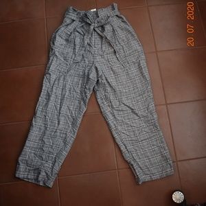 Blue and Orange Plaid Women's Pants